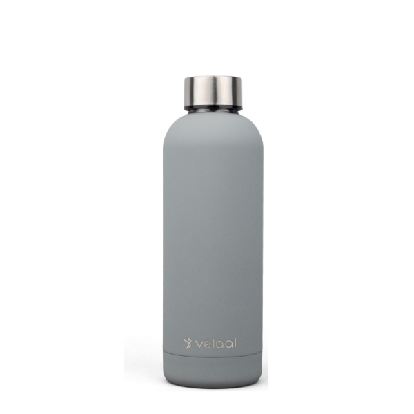 Edelstahl-Isolierflasche Skadi 500 ml grau velvet touch